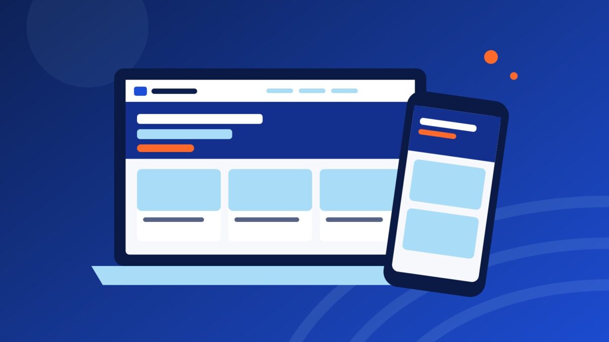 Illustrazione di un computer portatile e di uno smartphone che mostrano il nuovo sito Romagna Podismo